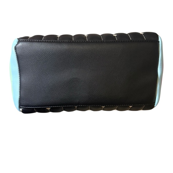 Betsy Johnson Rainbow Black Quilted Heart Satchel Handbag Purse Women’s - Picture 4 of 12